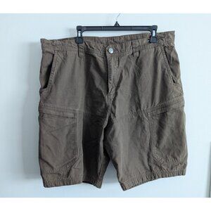 Southern Legends Men's Size 40 x 11 Brown Hybrid Cargo Shorts Zipper Pockets-lp